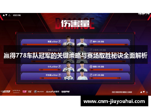赢得778车队冠军的关键策略与赛场取胜秘诀全面解析 赢得778车队冠军的关键策略与赛场取胜秘诀全面解析